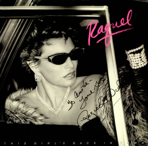 Raquel Welch This Girl's Back In Town - Autographed 12" vinyl single (12 inch record / Maxi-single) US RW212TH470318