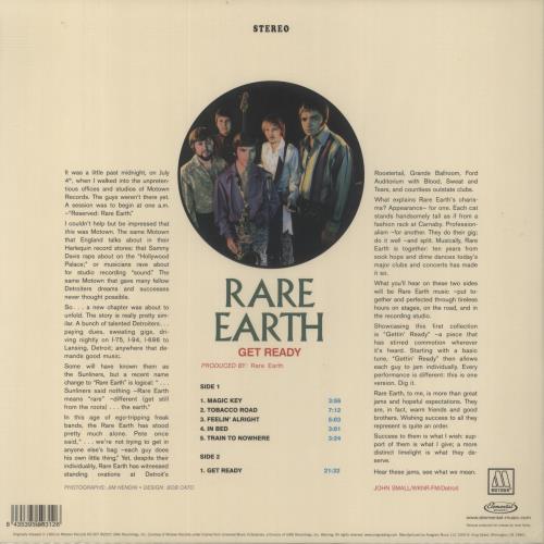 Rare Earth Get Ready - 180gm vinyl LP album (LP record) US RRELPGE834013