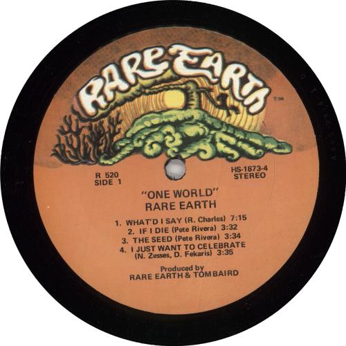 Rare Earth One World vinyl LP album (LP record) US RRELPON727013