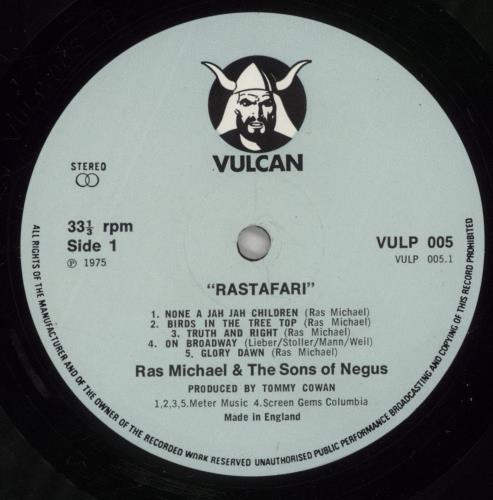 Ras Michael Rastafari vinyl LP album (LP record) UK RQ1LPRA766088