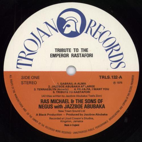 Ras Michael Tribute To The Emperor vinyl LP album (LP record) UK RQ1LPTR793884