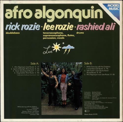 Rashied Ali Afro Algonquin + pr vinyl LP album (LP record) German YG4LPAF705302