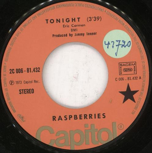 Raspberries Tonight 7" vinyl single (7 inch record / 45) French RRP07TO738986
