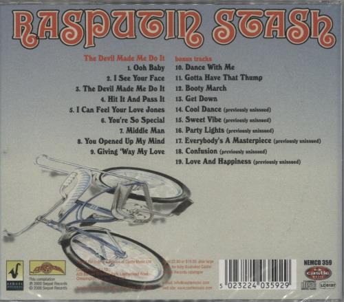 Rasputin's Stash Devil Made Me Do It - Sealed CD album (CDLP) UK ZDWCDDE884468