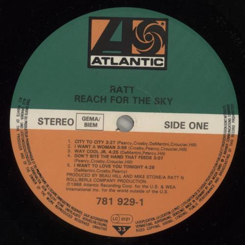 Ratt Reach For The Sky vinyl LP album (LP record) UK RTTLPRE102701