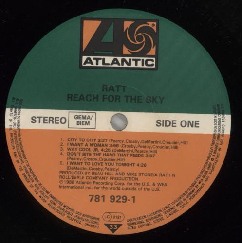 Ratt Reach For The Sky vinyl LP album (LP record) UK RTTLPRE885367