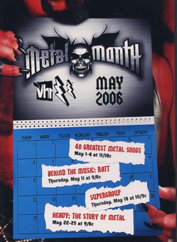 Ratt VH1 Metal Month May 2006 promo DVD-R US RTTDRVH369232