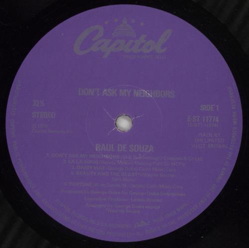 Raul De Souza Don't Ask My Neighbour vinyl LP album (LP record) UK R3ULPDO865907