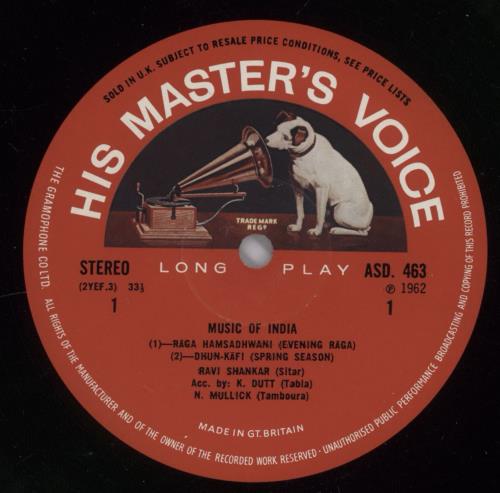 Ravi Shankar Music Of India vinyl LP album (LP record) UK RVKLPMU894041