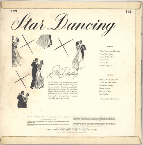 Ray Anthony Star Dancing vinyl LP album (LP record) UK RCJLPST711203