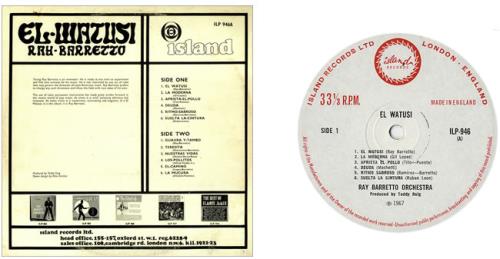 Ray Barretto El Watusi vinyl LP album (LP record) UK RY2LPEL438331