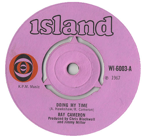 Ray Cameron Doing My Time 7" vinyl single (7 inch record / 45) UK RY607DO447534