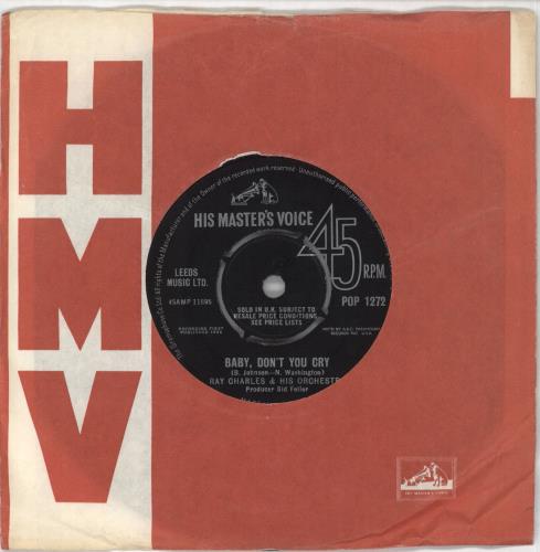Ray Charles Baby Don't You Cry 7" vinyl single (7 inch record / 45) UK RYH07BA713994
