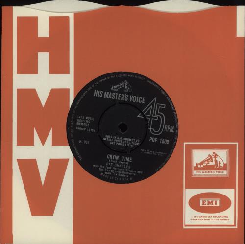 Ray Charles Cryin' Time 7" vinyl single (7 inch record / 45) UK RYH07CR683062