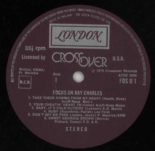 Ray Charles Focus On Ray Charles 2-LP vinyl record set (Double LP Album) UK RYH2LFO352340