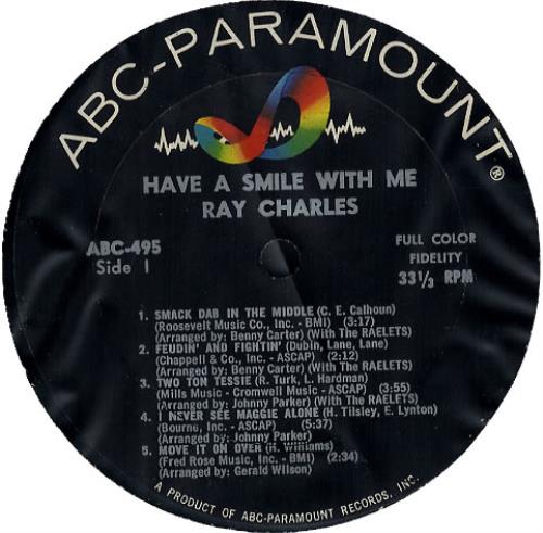 Ray Charles Have A Smile With Me vinyl LP album (LP record) US RYHLPHA362823