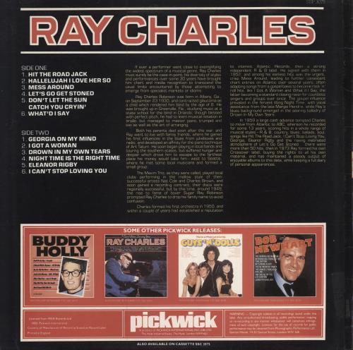 Ray Charles I Can't Stop Loving You vinyl LP album (LP record) UK RYHLPIC781391