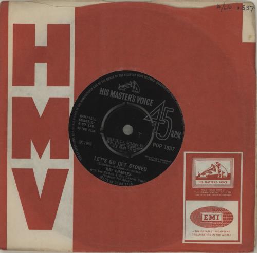 Ray Charles Let's Go Get Stoned 7" vinyl single (7 inch record / 45) UK RYH07LE683064
