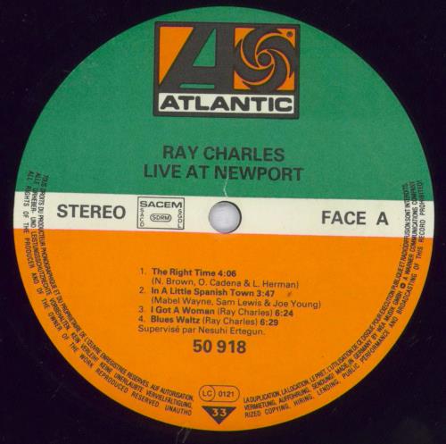 Ray Charles Ray Charles At Newport vinyl LP album (LP record) German RYHLPRA831672