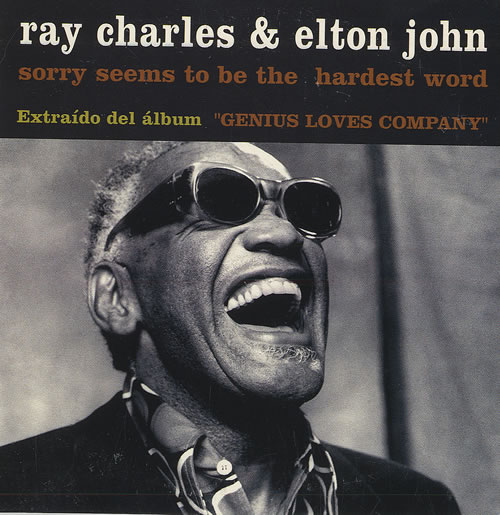 Ray Charles Sorry Seems To Be The Hardest Word CD single (CD5 / 5") Spanish RYHC5SO497975