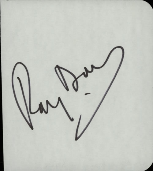 Ray Davies (Kinks) Page From An Autograph Book memorabilia UK RDAMMPA608780
