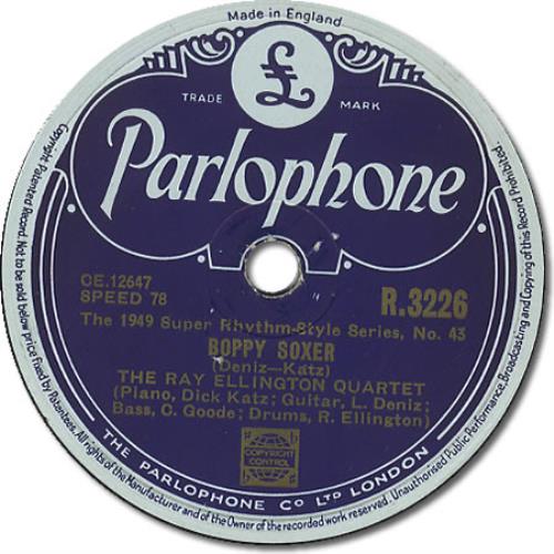 Ray Ellington Boppy Soxer 78rpm shellac record UK RY378BO397542