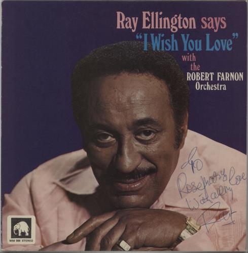 Ray Ellington I Wish You Love - Autographed vinyl LP album (LP record) UK RY3LPIW673871