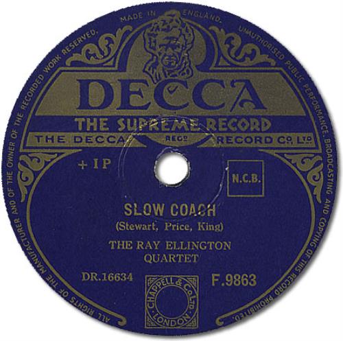Ray Ellington Slow Coach 78rpm shellac record UK RY378SL397543