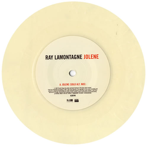 Ray Lamontagne Jolene - White Marbled Vinyl + Poster 7" vinyl single (7 inch record / 45) UK RYY07JO438432