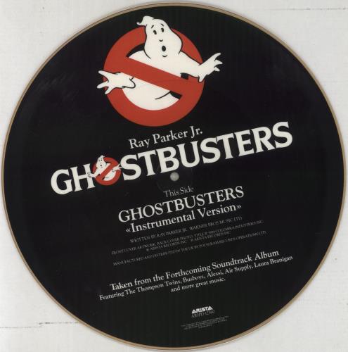 Ray Parker Jr Ghostbusters 12" vinyl picture disc (12 inch picture record) UK RPJ2PGH546809