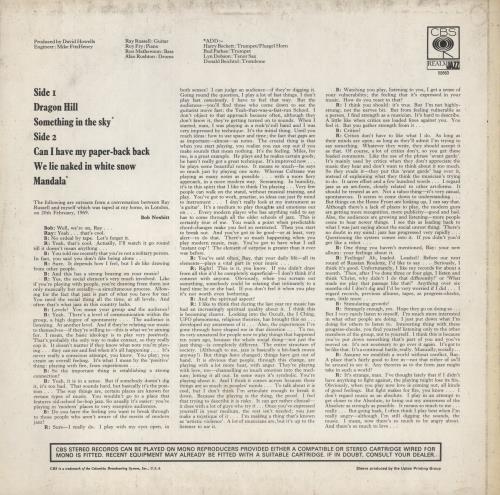 Ray Russell Dragon Hill vinyl LP album (LP record) UK RJYLPDR467282