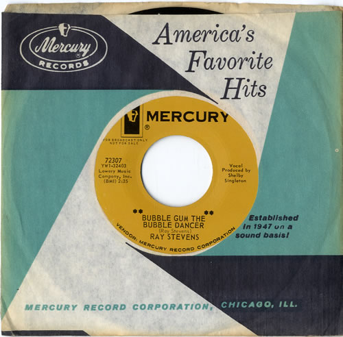 Ray Stevens Bubble Gum The Bubble Dancer 7" vinyl single (7 inch record / 45) US RDQ07BU614649