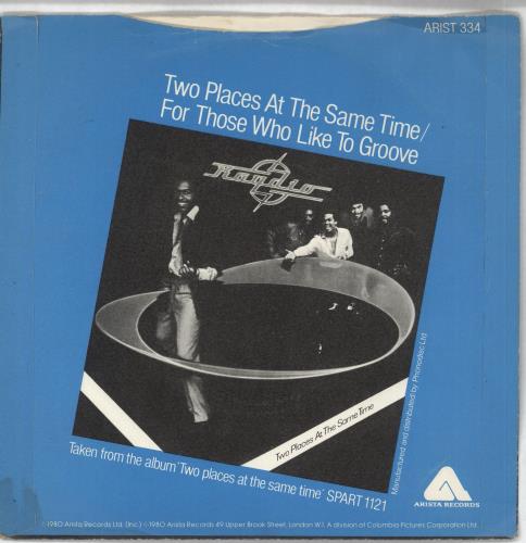 Raydio Two Places At The Same Time 7" vinyl single (7 inch record / 45) UK RYI07TW724019