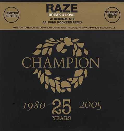 Raze Break 4 Luv 12" vinyl single (12 inch record / Maxi-single) UK RZE12BR328906