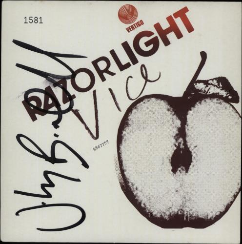 Razorlight Vice - Autographed 7" vinyl single (7 inch record / 45) UK RZR07VI642904