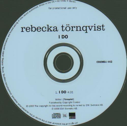 Rebecka Tornqvist I Do CD single (CD5 / 5") UK TNQC5ID185443
