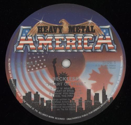 Reckless (Canadian) Heart Of Steel vinyl LP album (LP record) UK R7CLPHE654039