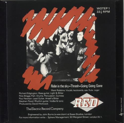 Red (Progressive) Rider In The Sky 7" vinyl single (7 inch record / 45) UK 0E307RI730163