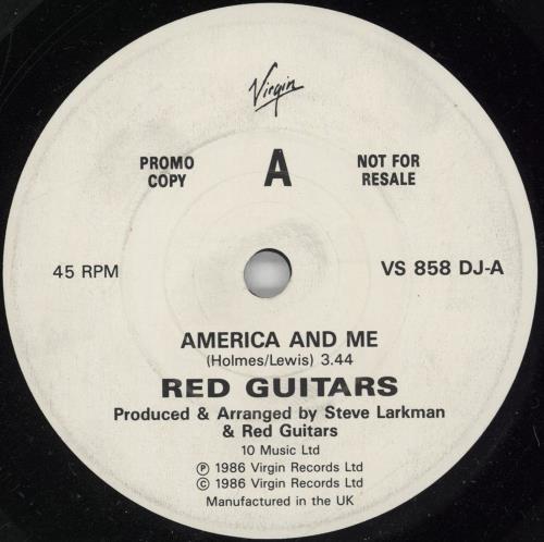 Red Guitars America And Me 7" vinyl single (7 inch record / 45) UK RC307AM765166