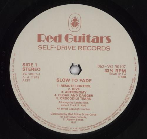 Red Guitars Slow To Fade vinyl LP album (LP record) Greek RC3LPSL834630