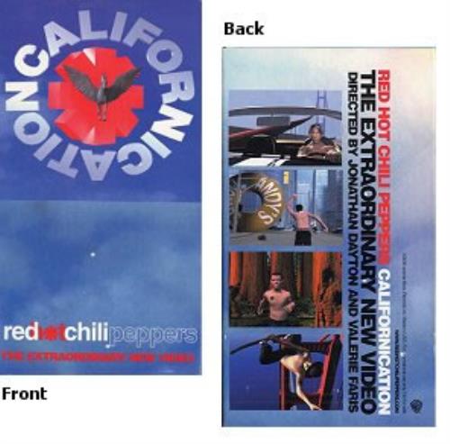 Red Hot Chili Peppers Californication video (VHS or PAL or NTSC) US RHCVICA162224