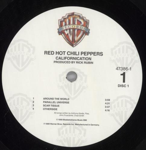 Red Hot Chili Peppers Californication 2-LP vinyl record set (Double LP Album) US RHC2LCA822603