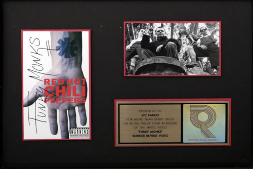 Red Hot Chili Peppers Funky Munks award disc US RHCAWFU547721
