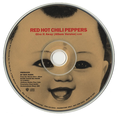 Red Hot Chili Peppers Give It Away CD single (CD5 / 5") US RHCC5GI27120
