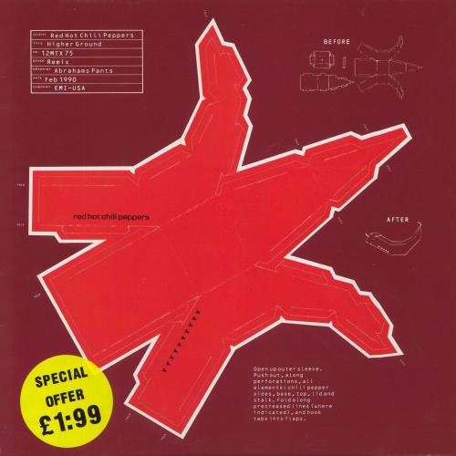 Red Hot Chili Peppers Higher Ground - Pop Out Model Pack - EX 12" vinyl single (12 inch record / Maxi-single) UK RHC12HI532196