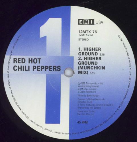 Red Hot Chili Peppers Higher Ground - Pop Out Model Pack - EX 12" vinyl single (12 inch record / Maxi-single) UK RHC12HI532196