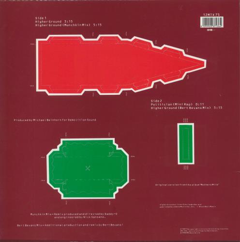 Red Hot Chili Peppers Higher Ground - Pop Out Model Pack - EX 12" vinyl single (12 inch record / Maxi-single) UK RHC12HI532196