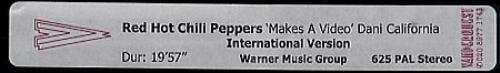 Red Hot Chili Peppers Makes A Video Dani California video (VHS or PAL or NTSC) UK RHCVIMA362910