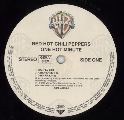 Red Hot Chili Peppers One Hot Minute 2-LP vinyl record set (Double LP Album) German RHC2LON91775