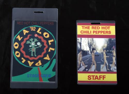 Red Hot Chili Peppers Pair Of Tour Passes tour pass US RHCTPPA462504